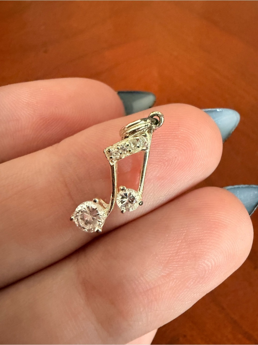 Small 925 Silver Music Note Charm Pendant